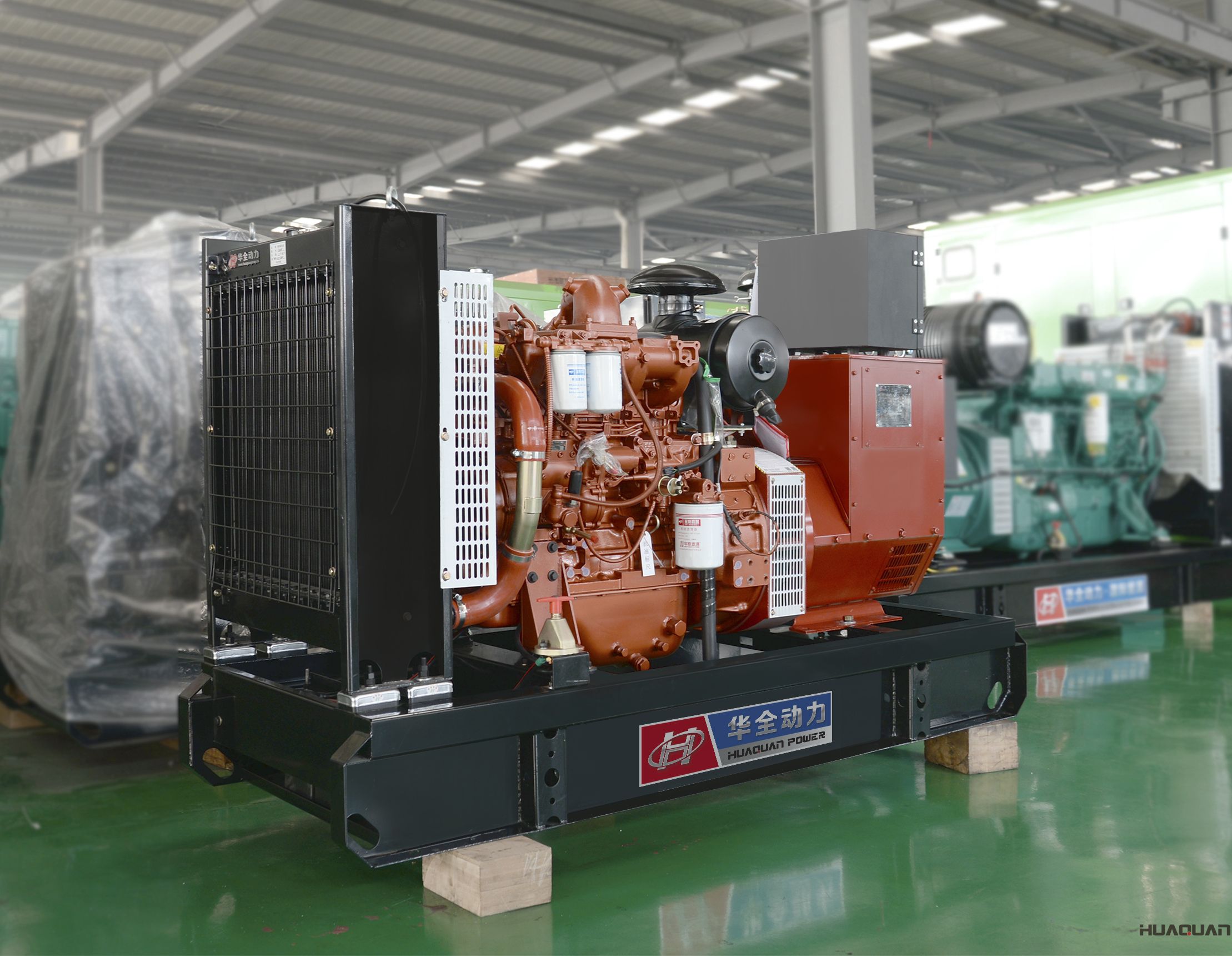 2018年4月23華全動力50kw標配發電機組發往安徽省