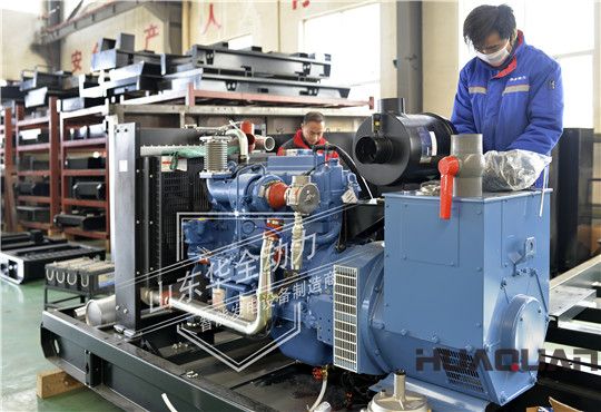 大雪紛飛慶來年，加緊生產迎新年，華全發電機組有序生產中